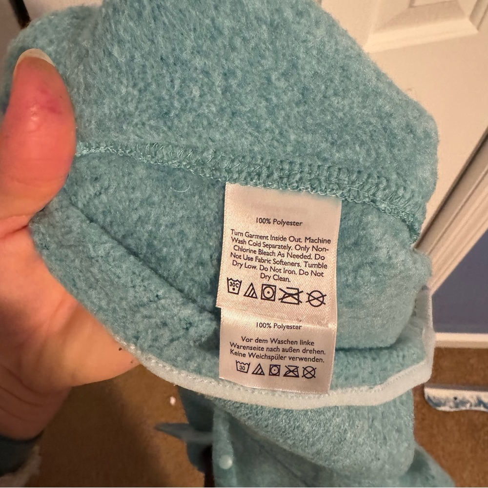 Teal Eddie Bauer fleece pullover with front pocket. Size XS - Picture 4 of 4